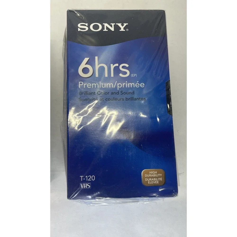 LOT of 9 Premium Grade T-120‎ 6 Hour VHS Tapes- 3 Sony, 2 JVC 4 TDK NEW